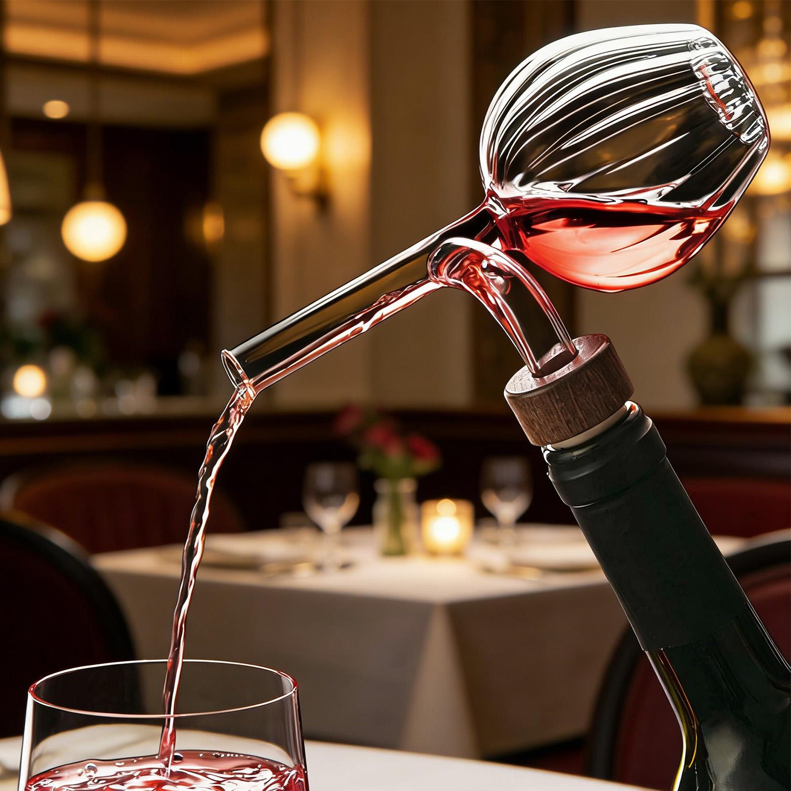 Wine Aerator Pour - Moderne transparante rode karaf met snelle