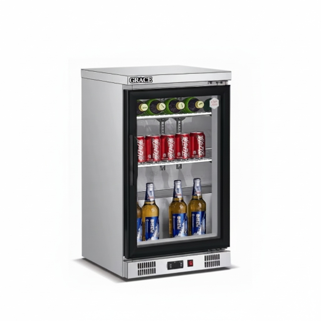 Wine Beer Dual Zone - Onderbouwkoelkast, 304 roestvrij staal 520x500x840mm minivriezer,