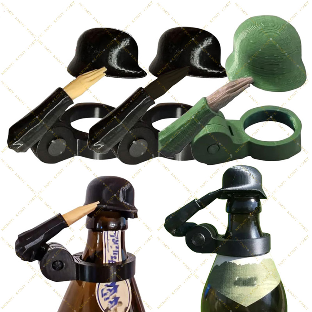 Wine Beer Hat - Grappige soldaat groet bierfles helm creatieve