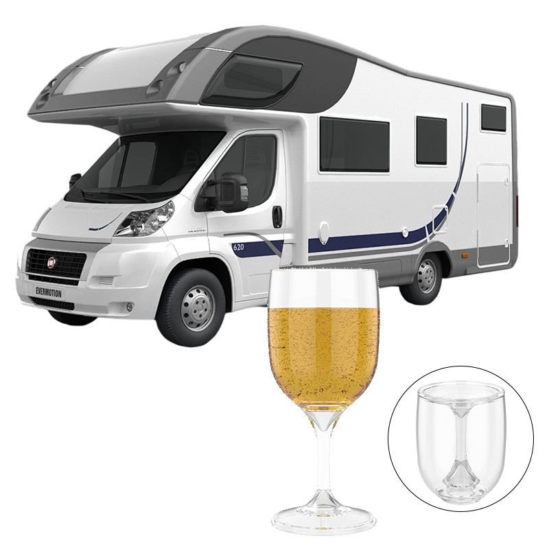 Wine & Beer Guayaquil - Opvouwbaar wijnglas Transparant food grade plastic