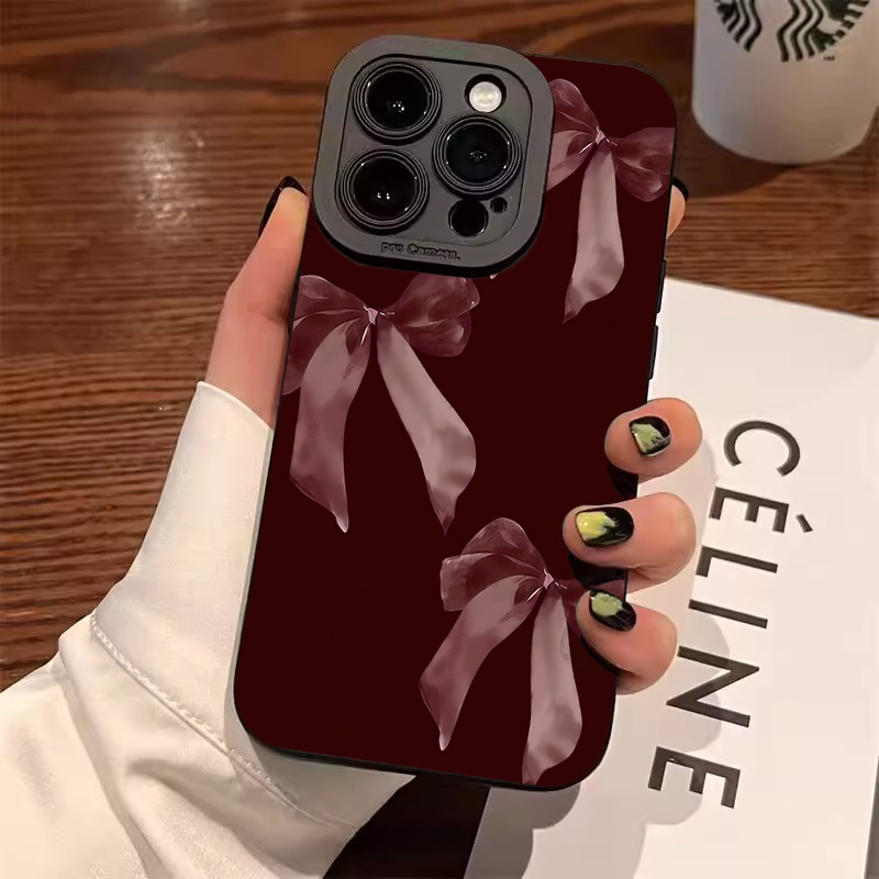 Wine & Beer Guayaquil - Wijnrood Strik Patroon Zachte Telefoon Case