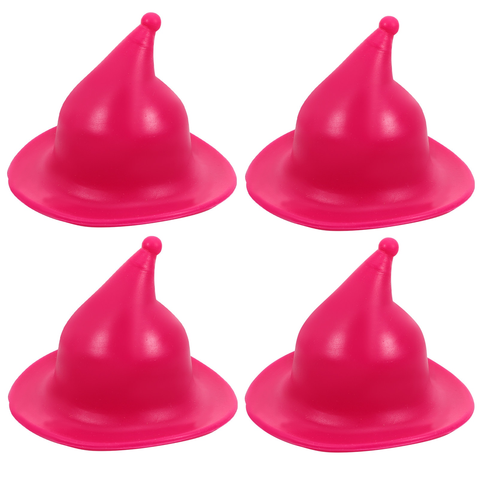 Wine Beer Hat - 4 stuks siliconen wijnflessenstop, in de