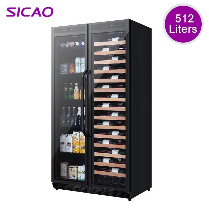 Wine Beer Dual Zone - Inbouw drankenkoelkast dubbele deur wijnkoeler grote
