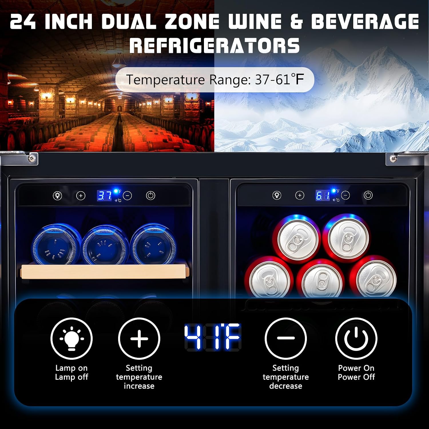 Drankenkoelkast, 24-inch dual- - Wine Beer Dual Zone recensie en prijs