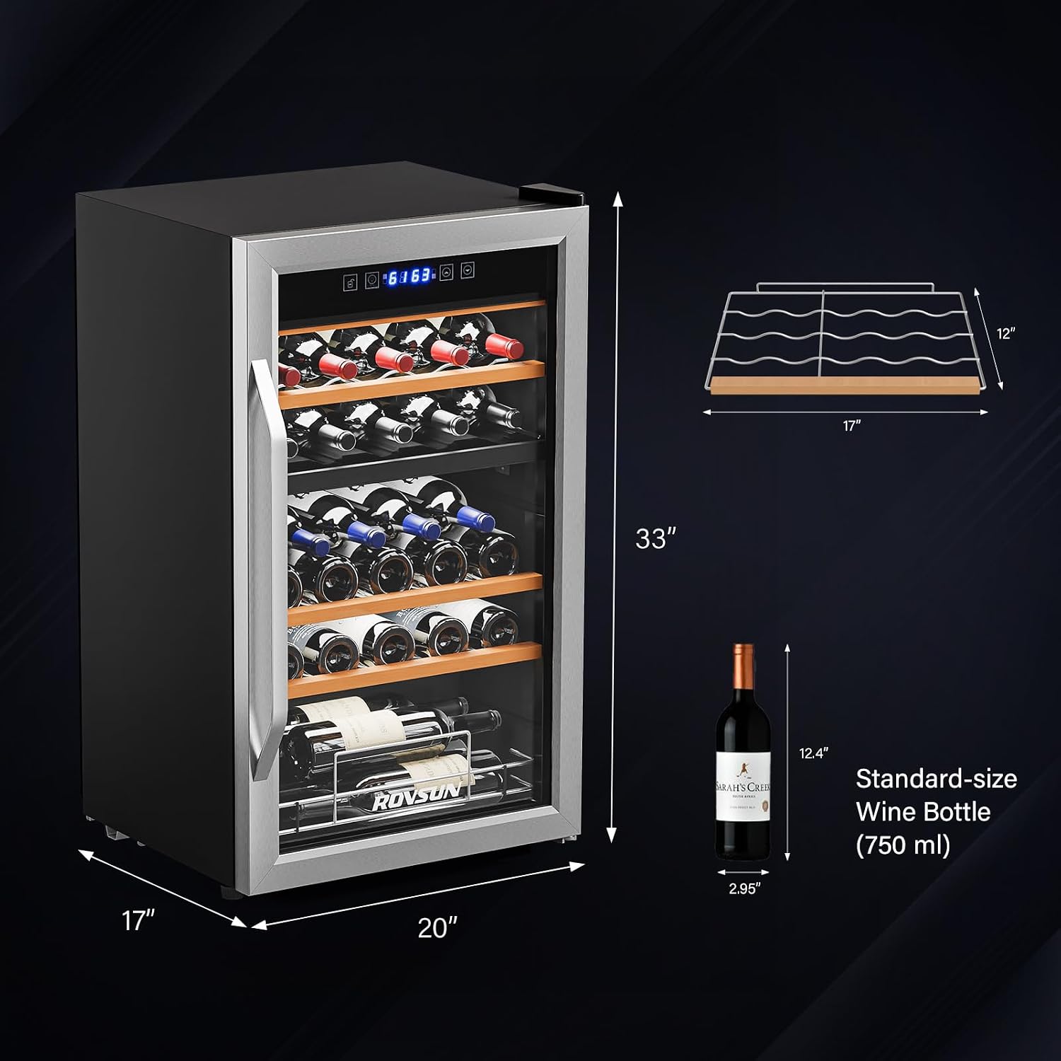 33-flessen wijnkoeler met dubb - Wine Beer Dual Zone recensie en prijs