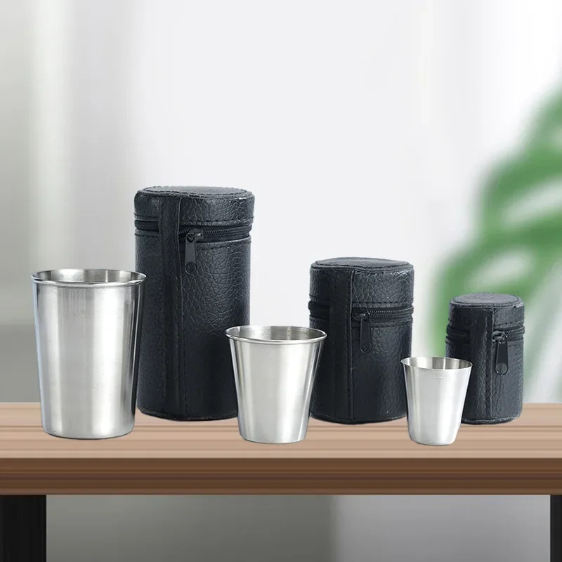 4 Stuks Outdoor Reizen Rvs Cup - Whisky Beer And Wine recensie en prijs